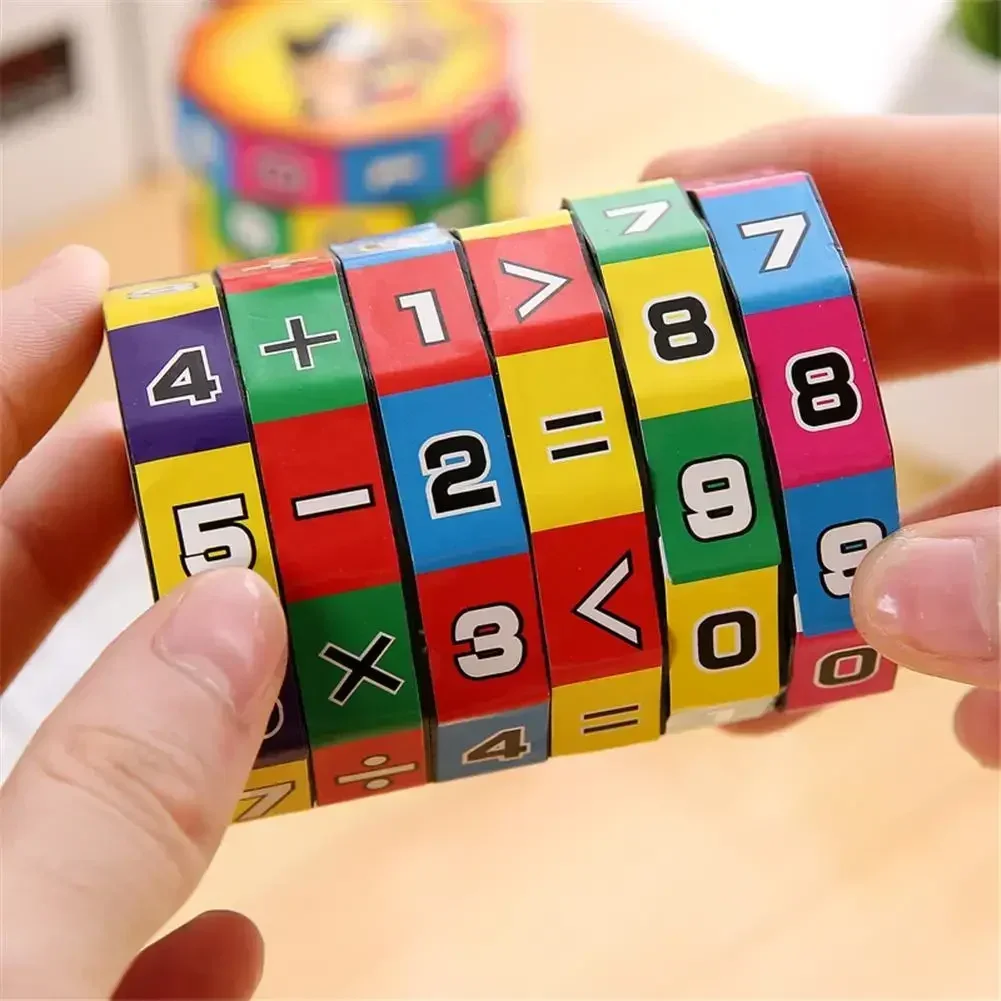 1pcs เด็ก Montessori ของเล่นคณิตศาสตร์ตัวเลข Magic Cube ของเล่นปริศนาเกมการเรียนรู้การศึกษาสนุกคํานวณเกมคณิตศาสตร์