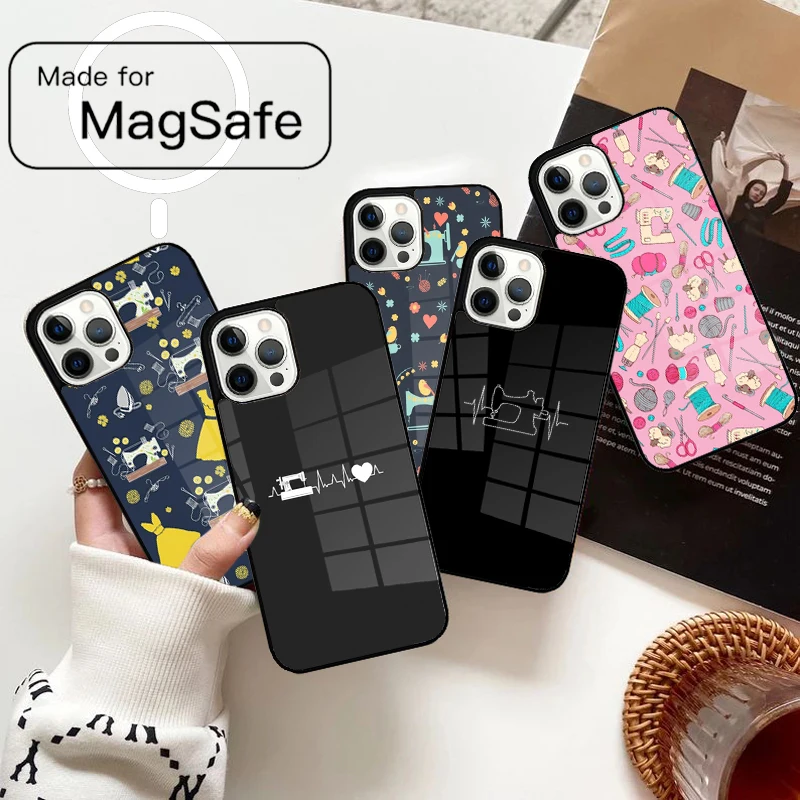 Casing Ponsel Magnetik Motif Detak Jantung Untuk iPhone 17 Air 16e 12 13 14 15 Pro Max Magsafe Wireless Cover