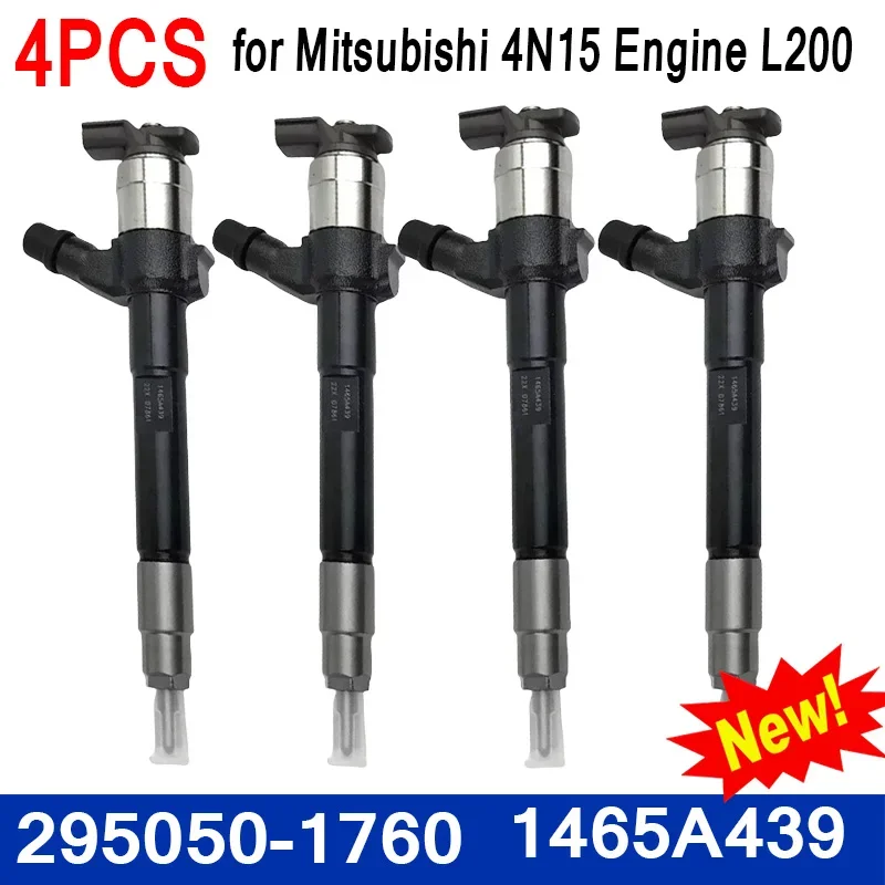 4PCS Genuine Original New Fuel Injector 295050-1760 1465A439 For MITSUBISHI L200 TRITON 4N15