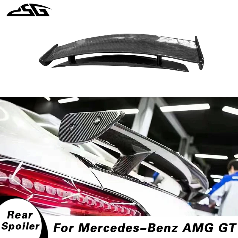 Rear Spoiler Tail Fins For Mercedes-Benz AMG GT Car Rear Spoiler Wing Trunk Lip Tail Trunk Spoiler Trim