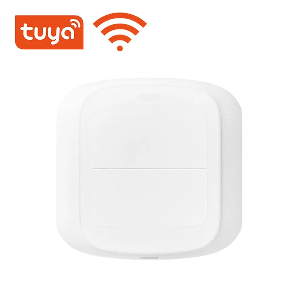 1/3PCS Tuya Wireless Scene Switch 2 Gang 6 Scene WiFi/ Smart Switch Battery Powered Push Button Controller Automation