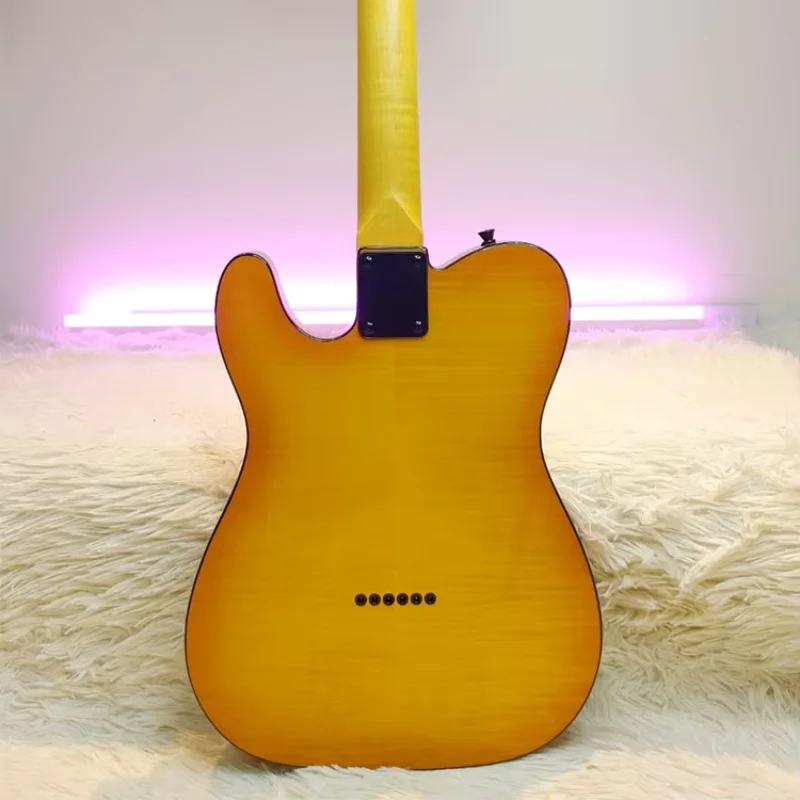 High Quality TL Electric Guitar with 22 Rounded End Frets & Flamed Maple Body 6 Strings Available for Wholesale Sale