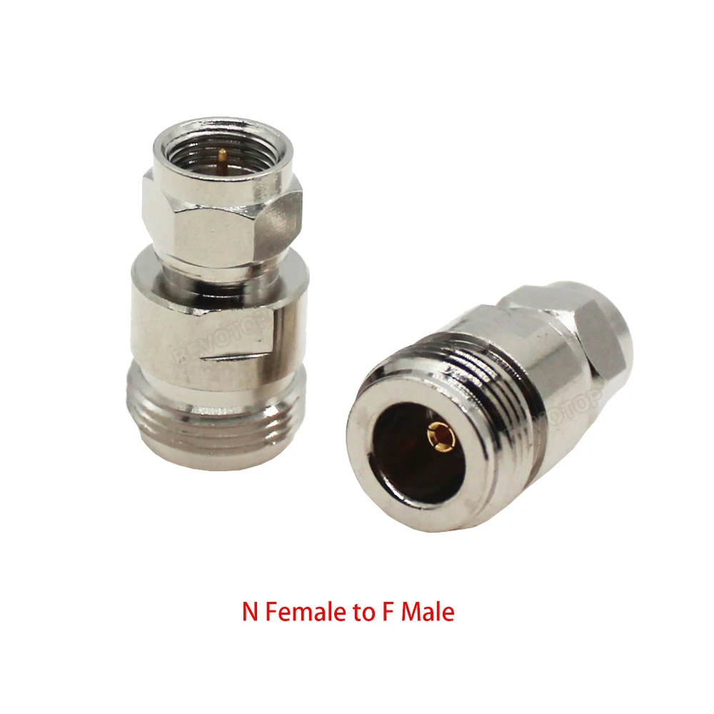 2Pcs/Lot F TV Male Plug & Female Jack to N Male Plug & Female Jack RF Coaxial Adapter F TV to N Type Connector Test Converter