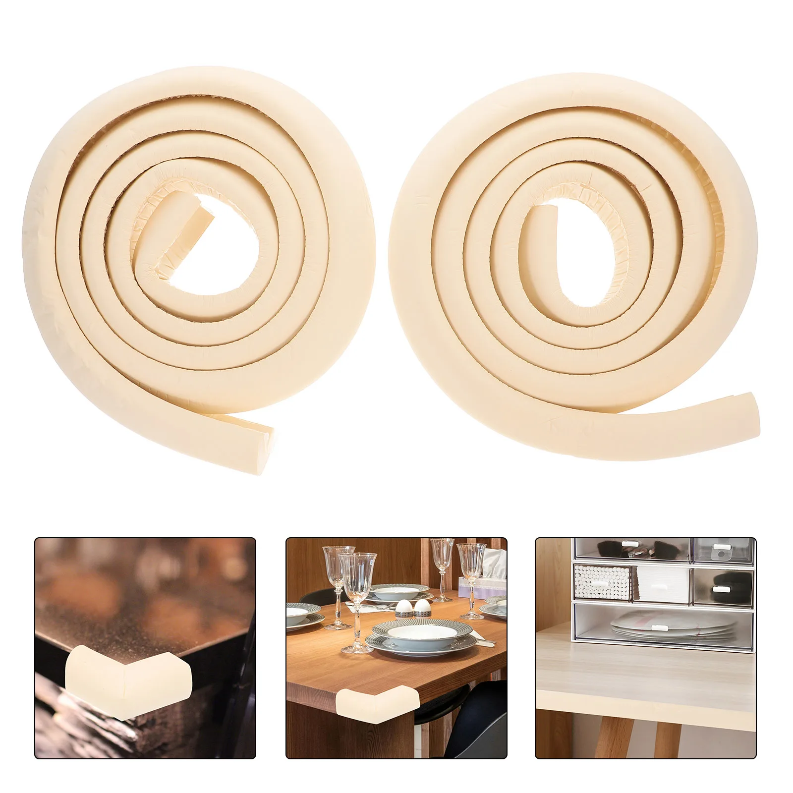 

Safety Guard 1 Set L-Shaped Corner Strip Adhesive Cushion For Table Desk Cabinet Edge Protection Glass Table Protector Furniture