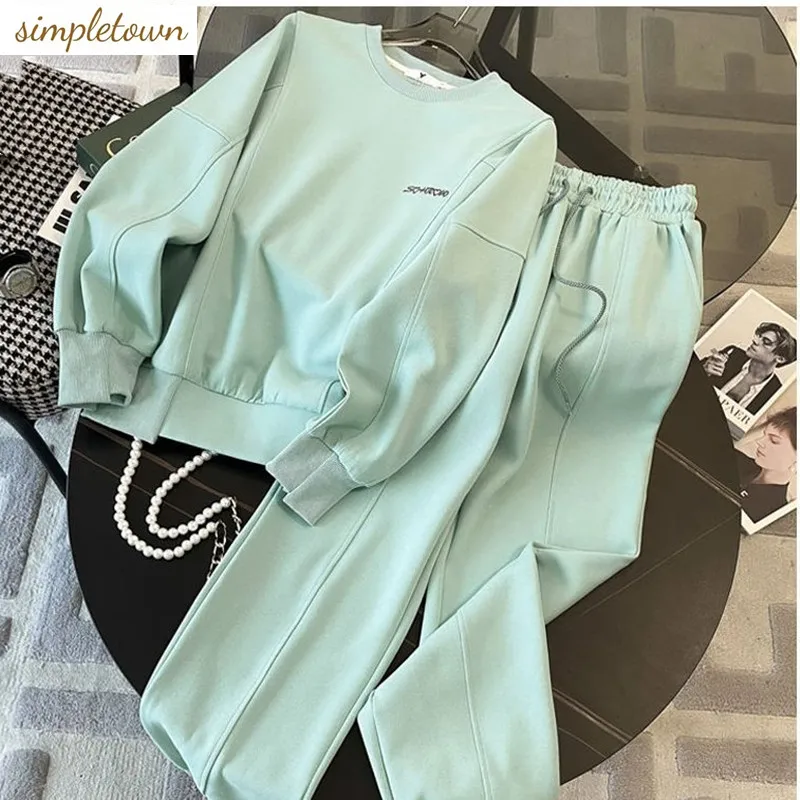 

Autumn high-end fashion new sports and leisure suit loose fashion top+casual pants two-piece set
