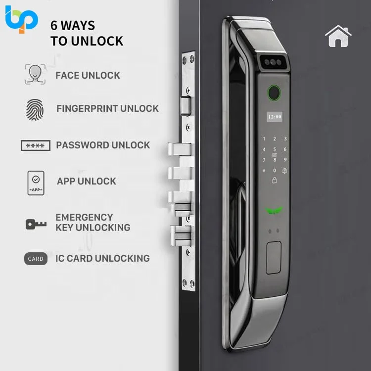 3D Face Recognition Lock Automatic Electronic Home Security Biometric Finger Print Lock Fingerprint RFID Card Smart Door Lock