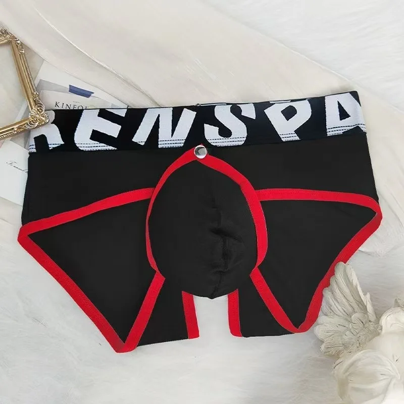 men's briefs with floral print fashionable and comfortable soft and casual sports underwear, mid waist simple men's triangl