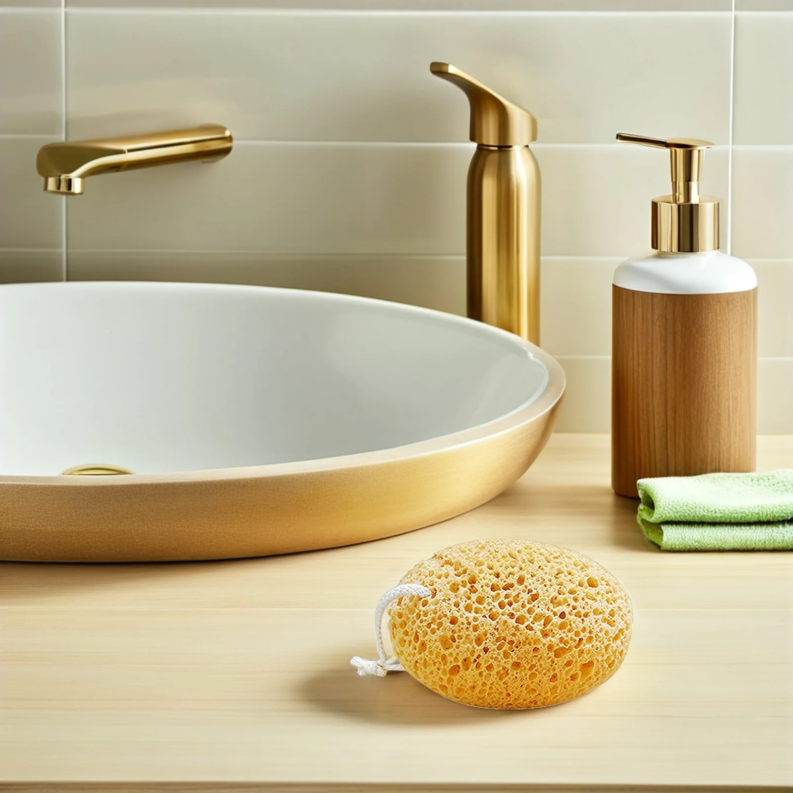 

4Pcs Honeycomb Exfoliating Bath Sponge Gentle Body Scrubber Reusable Sponge for Smooth Revitalized Skin Texture