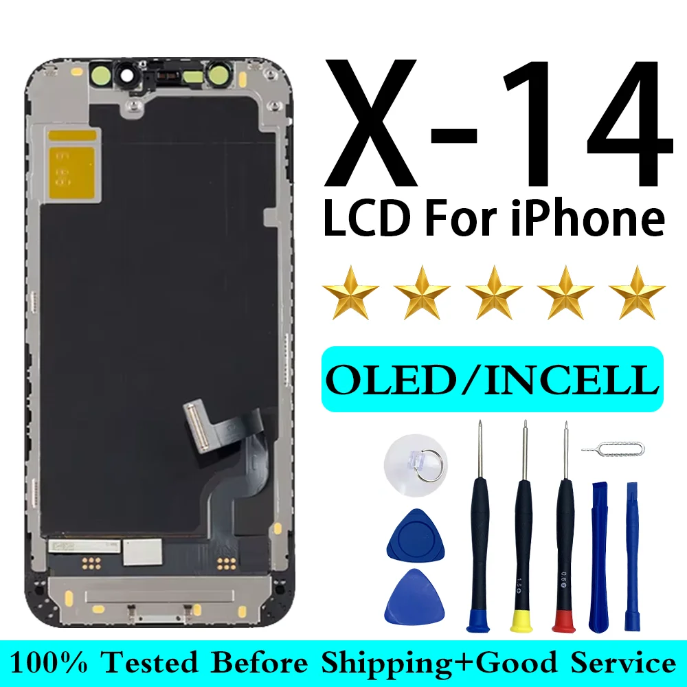 OLED Screen For iPhone X XR XS Max LCD Display 3D Touch Screen INCELL For iPhone 11 12 Pro Max 13 Mini 14 LCD Pantalla Digitizer