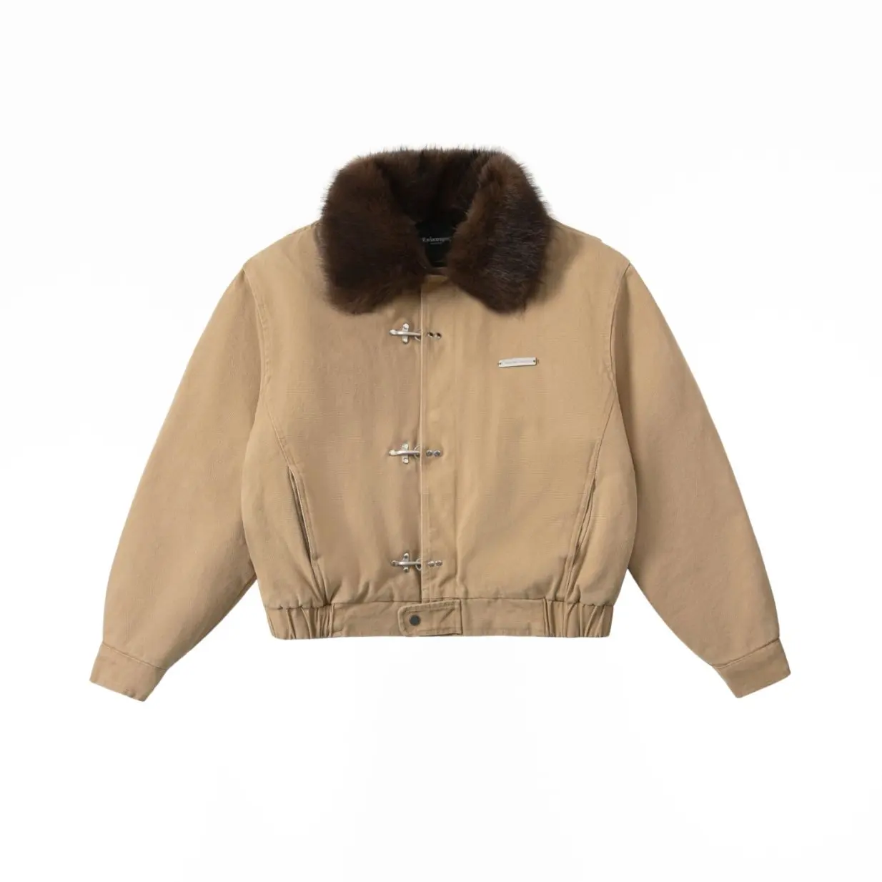 

Куртка EPICURUS: Новая осенне-зимняя молодежная повседневная модель свободного кроя из хлопка с большим меховым воротником, цвет «металлический синий»