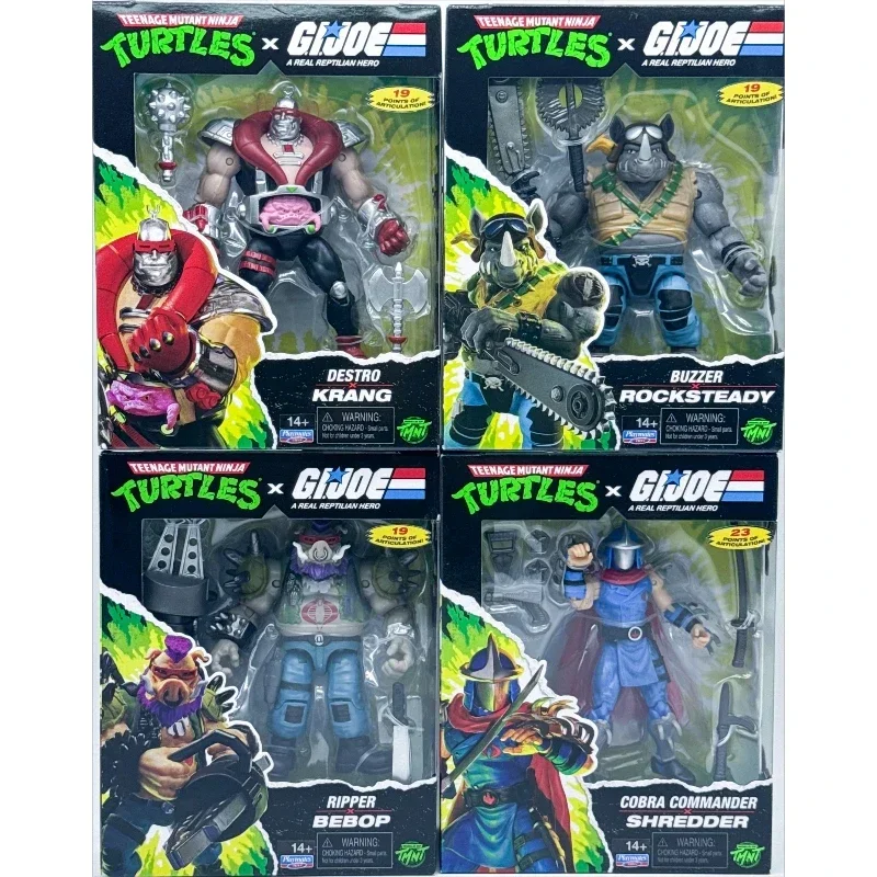 Figura de acción articulada de la colección de héroes de las TORTUGAS NINJA ADULTOS, G.I. JOE, con posibilidad de colocarla en diferentes posturas.