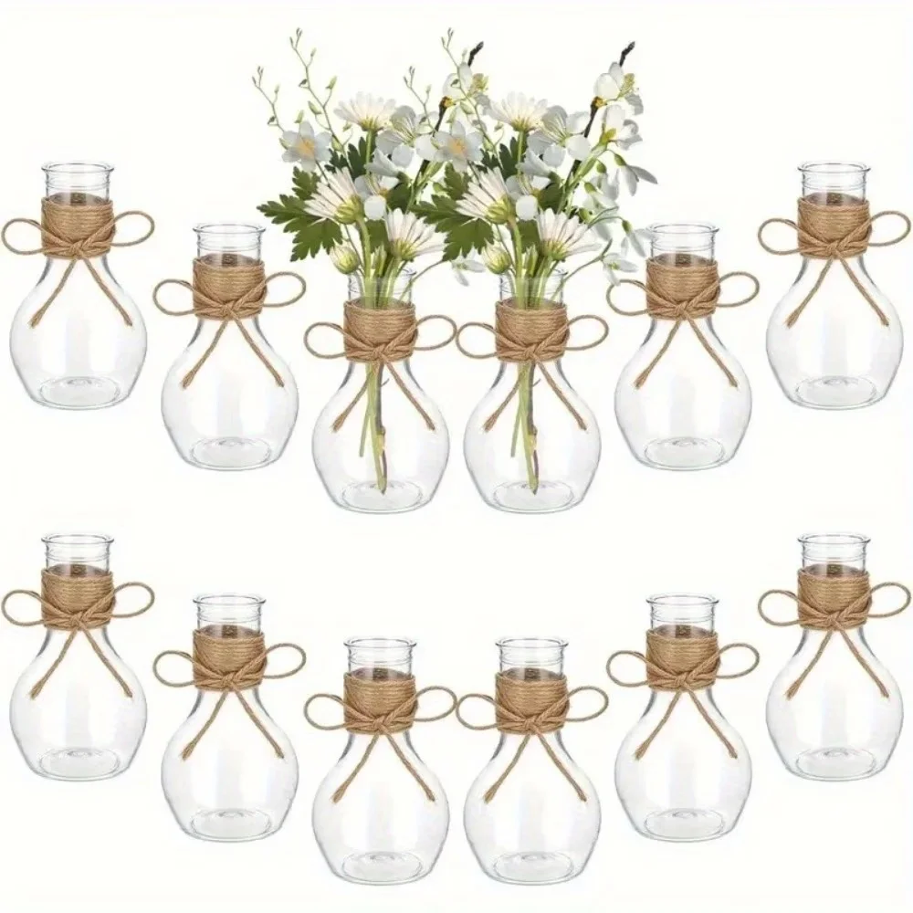 Jarrones de plástico para capullos de flores, recipientes tubulares para arreglos florales, para mesas de boda, jarrones para arreglos florales