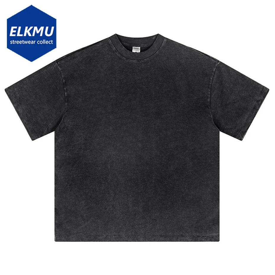 

Streetwear Harajuku Hip Hop Oversized T-shirts Men Summer Vintage Loose T Shirts Wax Printed Washed Retro Tshirts Tee Tops