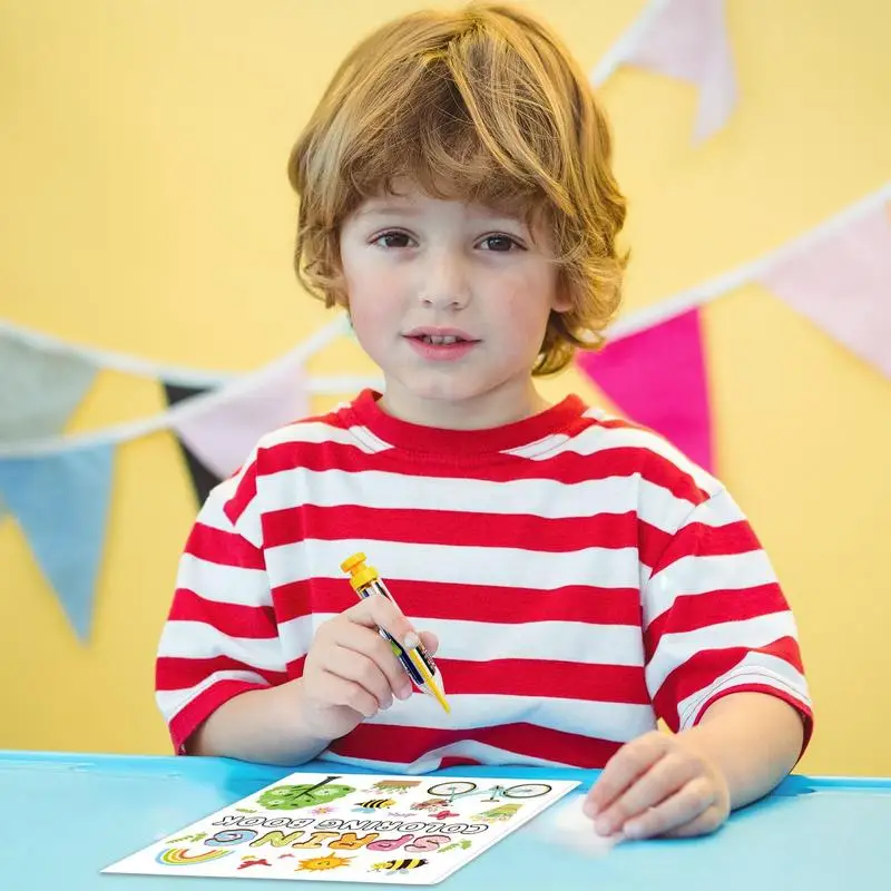 Libros para colorear para niños, bonito libro para colorear de primavera, papel grueso, libro para colorear relajante interactivo para adultos y niños, flores y mariposas