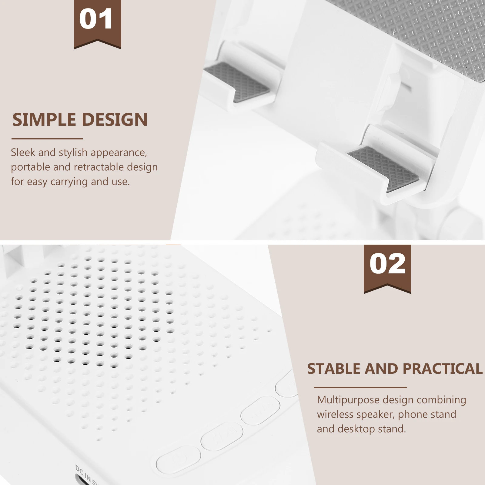 

Speaker Phone Stand Multi Purpose Foldable Wireless Stand For Phone Tablet Office Home Holder Desk Accessory