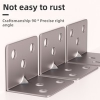 10/20PCS Stainless Steel L-Shaped Corner Code Multifunctional Furniture Connector Angle Iron Piece L-shaped Bracket