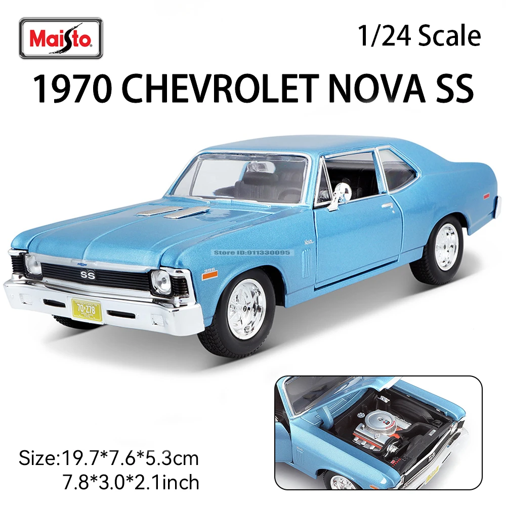 

Maisto 1:24 1970 Chevrolet NOVA SS модель автомобиля из сплава литье под давлением статическая прецизионная модель коллекция подарочная игрушка tide play