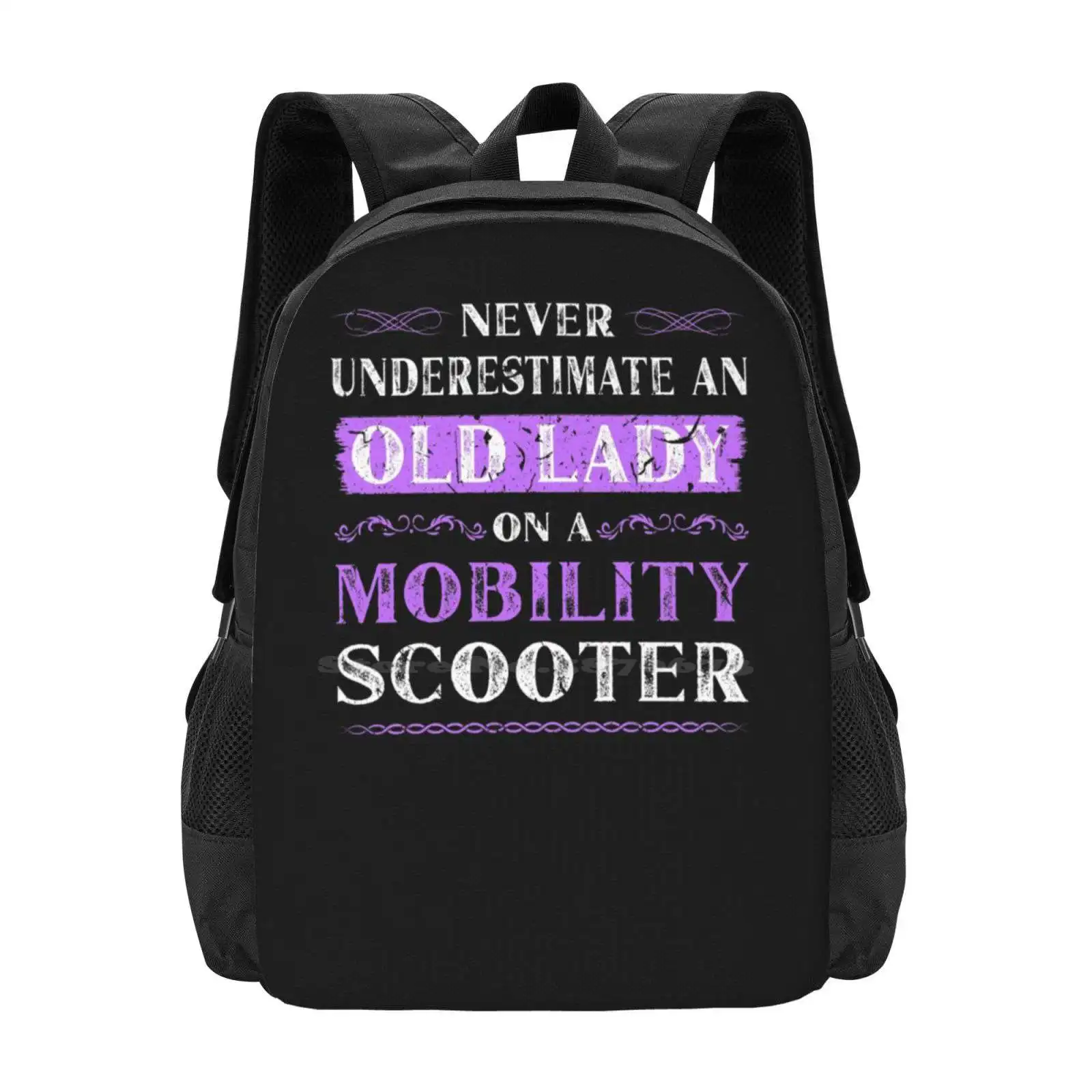 

Old Woman Mobility Scooter Grandma Hot Sale Backpack Fashion Bags Mobility Scooter Disability Grandparents Day Disabled Grandma