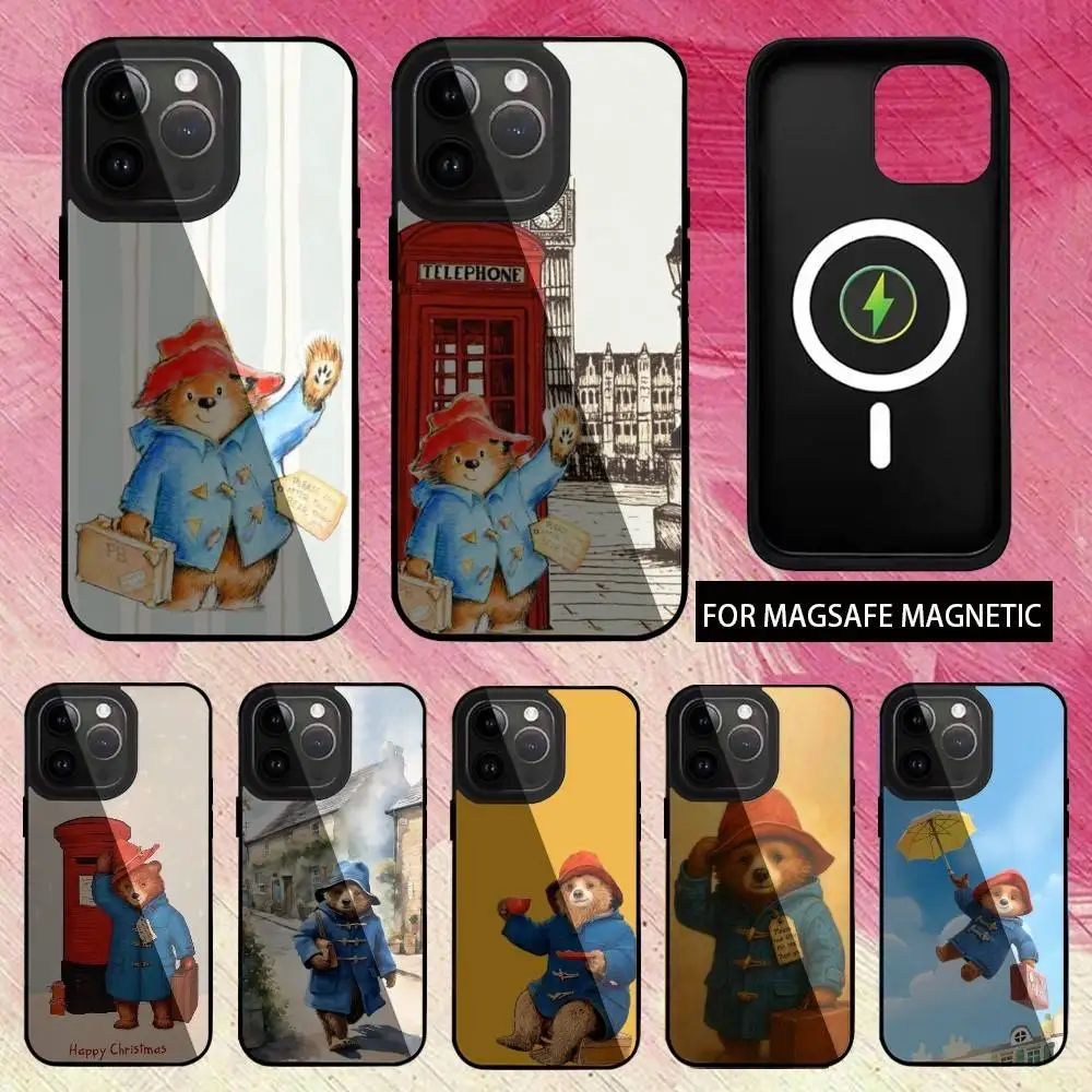 

Cute P-Paddington B-Bear Phone Case For iPhone17,16,15,14,13,12,11 Plus,Pro Max Magnetic Magsafe Wireless Charging