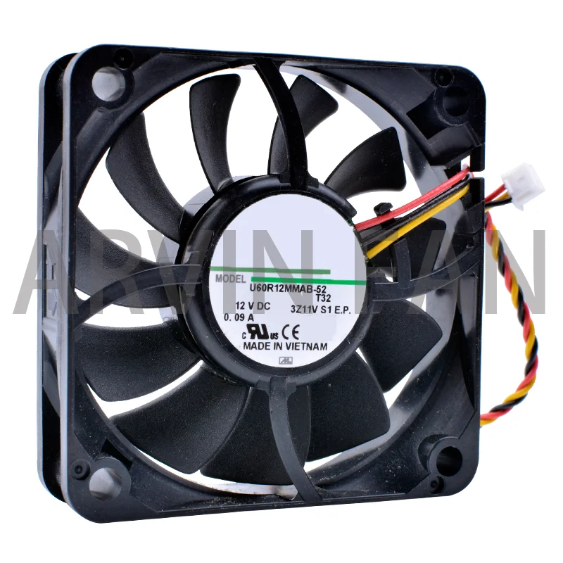 

Brand New Original U60R12MMAB-52 6cm 6015 DC12V 0.09A Speed Detection Mute Computer CPU Cooling Fan