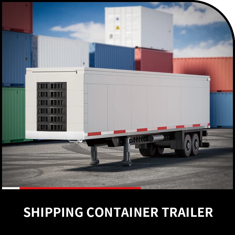 ตัวต่อคอนเทนเนอร์รถบรรทุกยุโรป 304 ชิ้น ชุดประกอบโมเดลคอนเทนเนอร์ขนาดใหญ่ ของเล่นประกอบสำหรับเด็ก ของขวัญตกแต่งโต๊ะทำงาน