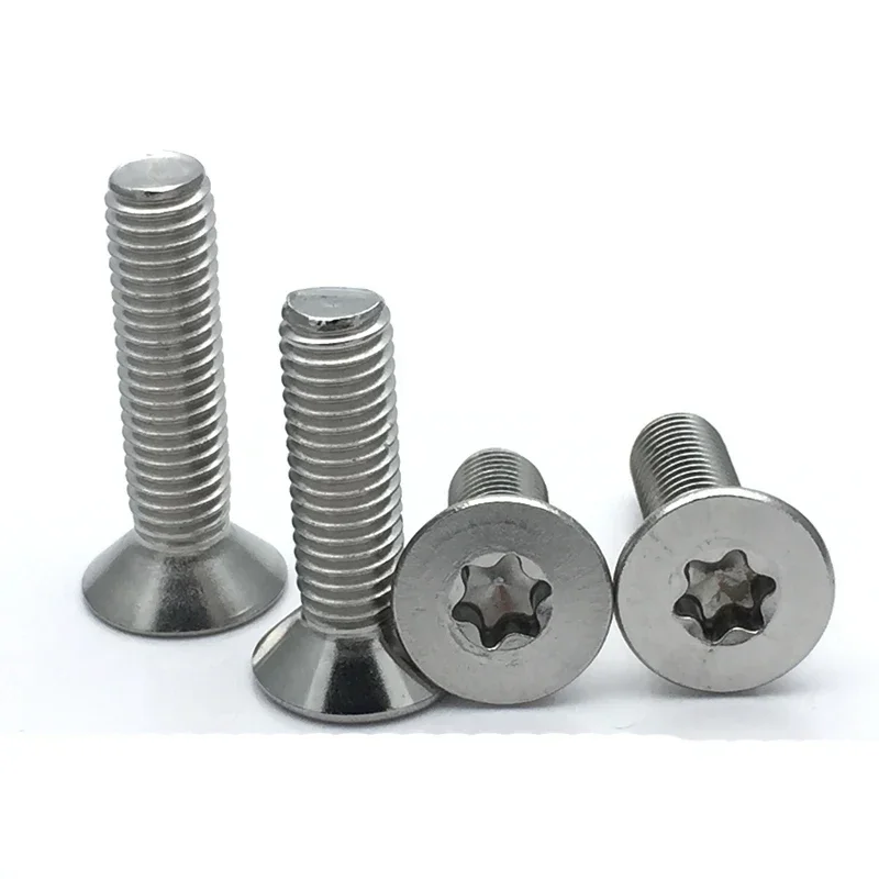 

TBRHZMK 30pcs M3 Torx flat head screws T&TX countersunk headel anti-theft screw mechanical bolts stainless steel bolt 4mm-30mm l