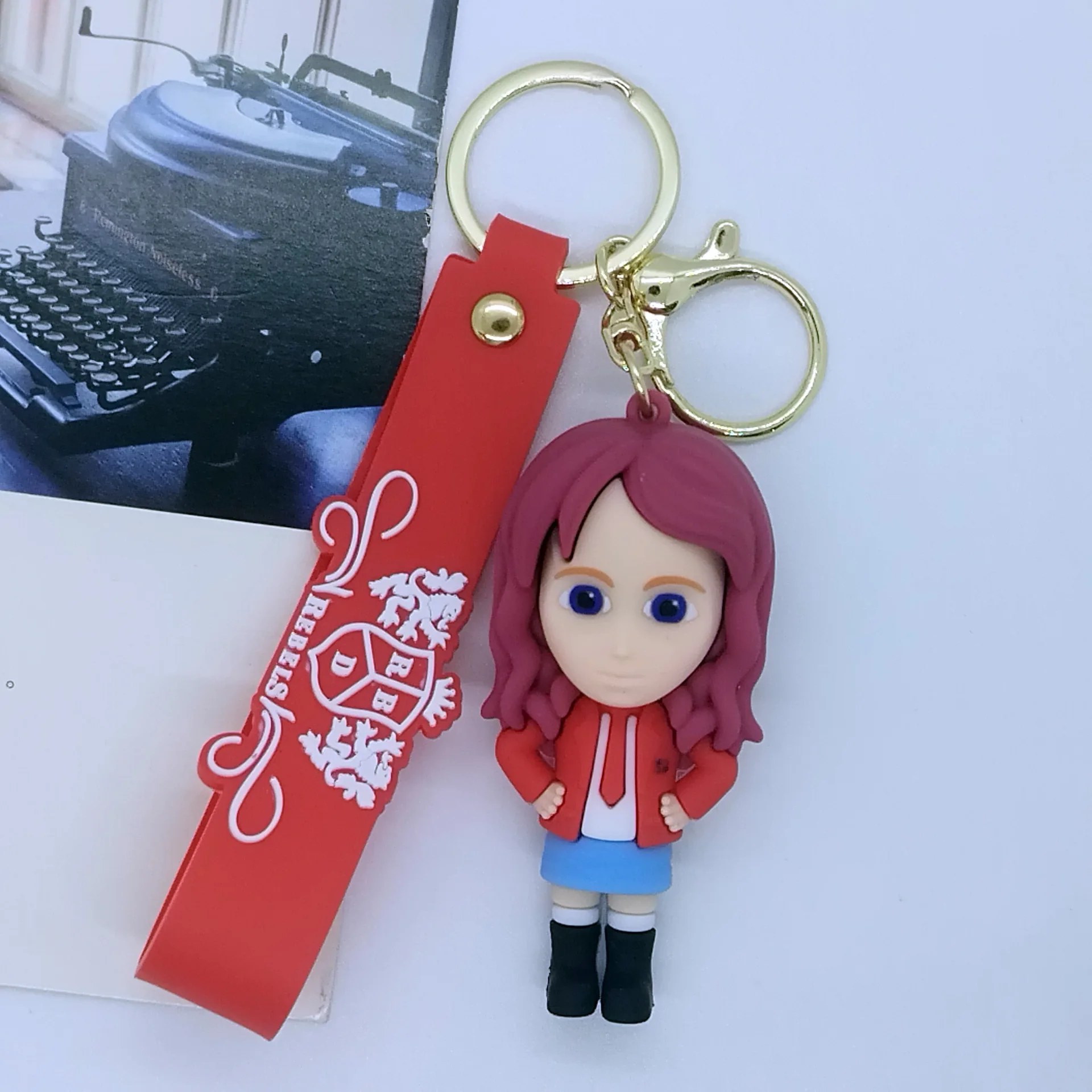 Rbd Band Keychain Cute Boy Silicone Doll Hanging Accessory Couple Car Bag Decoration Small Gift For Women Men Pendant jewelry