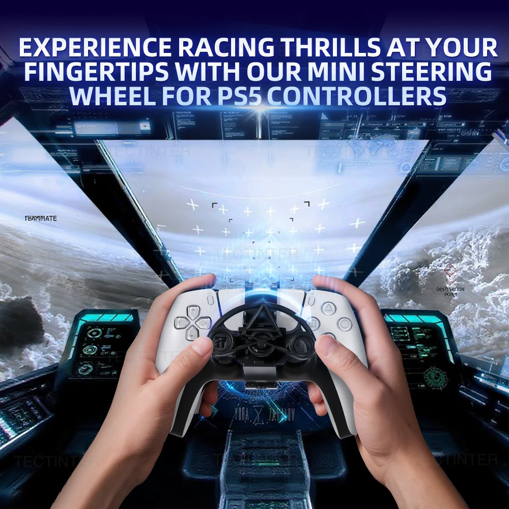 For PS5 Controller Mini Steering Wheel Racing Games Gamepad Replacement Enhanced Gaming For PS5 Direction Auxiliary Accessories