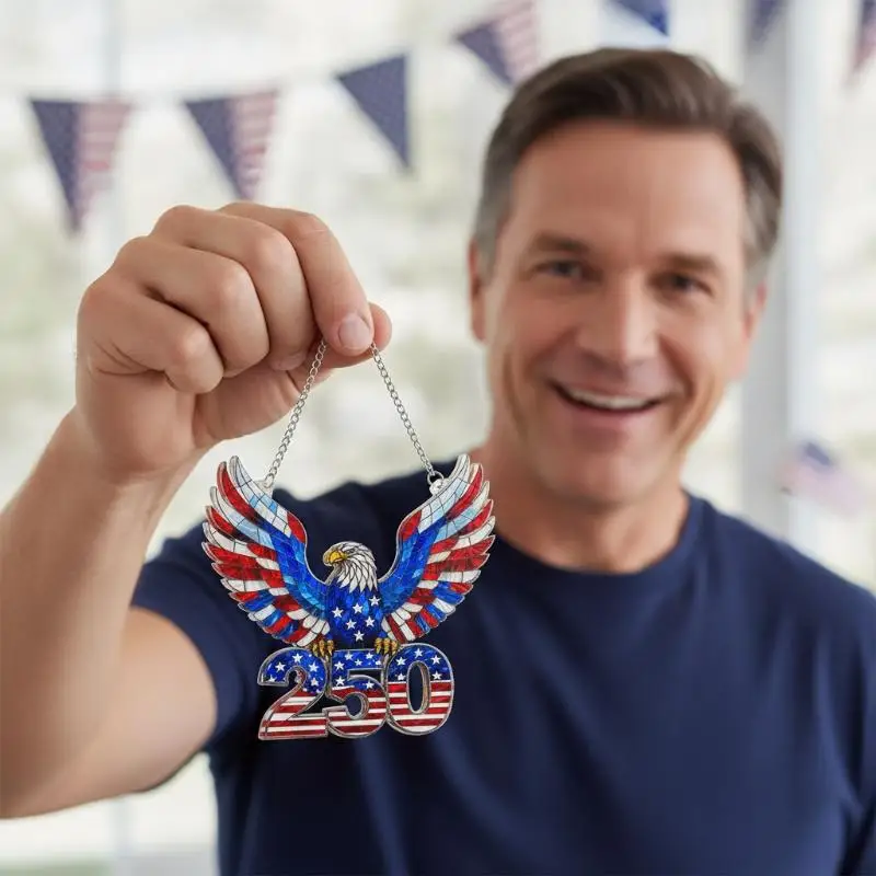 USA 250th Anniversary Eagle Hanging Ornament Independence Day Home Wall Decor Christmas Gift