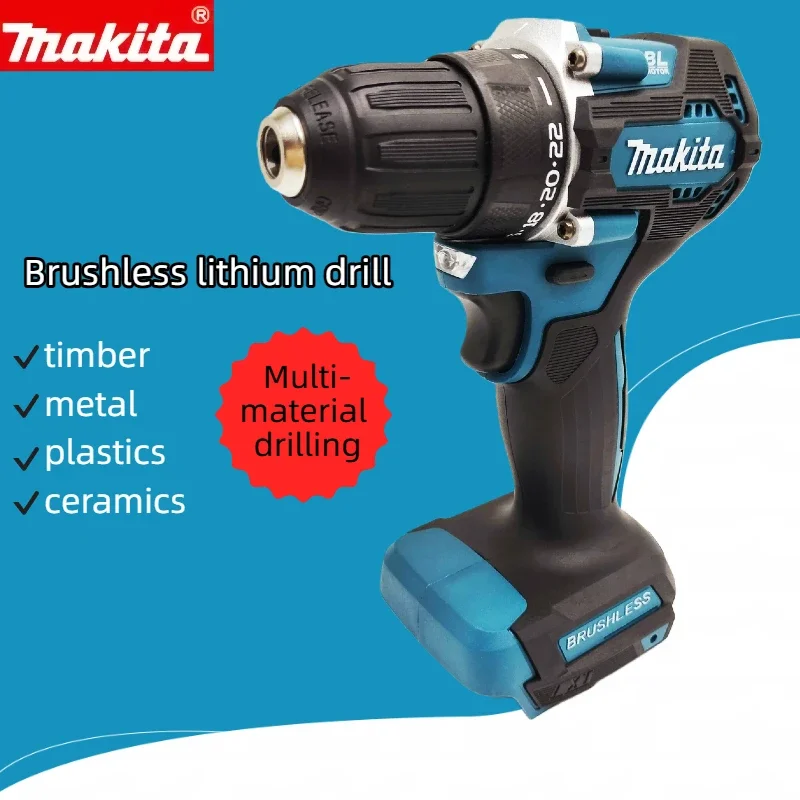 

Бесщеточная ударная дрель Makita DDF487 10 мм, 18 В, литий-ионная, аккумуляторная, бытовая ручная дрель, электрический шуруповерт с высоким крутящим моментом