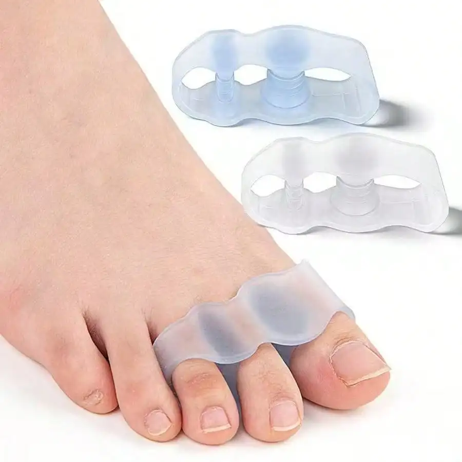 1 Pair of Silicone Toe Separators for Big Toes, Breathable, Soft, and Flexible, Prevent Friction, Suitable for Men and Women to Wear with Shoes