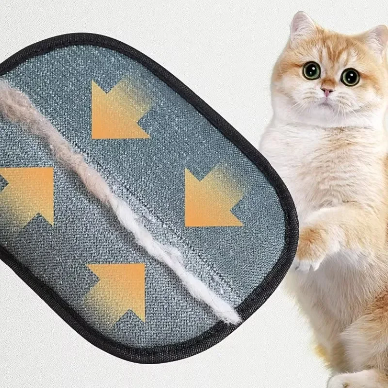 Pet Hair Remover Glove Double Sided Fur Brush Cat Dog Grooming Tool Shedding Hair Sticker Cleaning Accessory  Pet Products