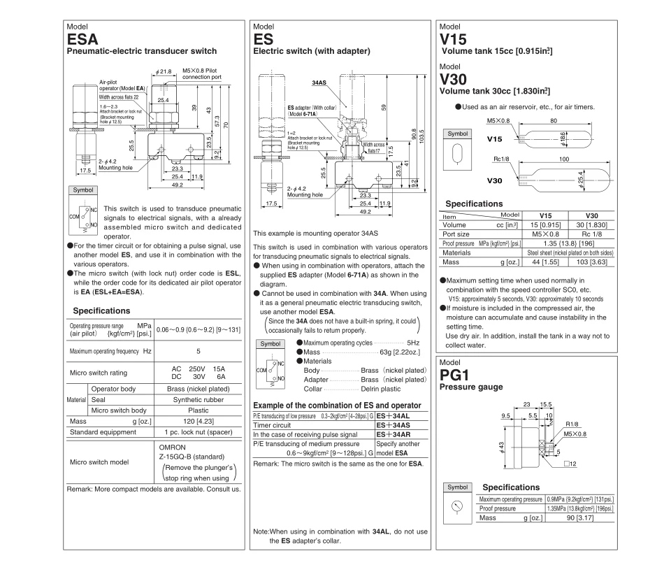 Luftpneumatisches mechanisches Ventil TAC-3V, Auslassventil, 2 Positionen, 3 Wege, M5-Innengewinde, 1/8 Außengewinde, Kippschalter mit Anschlüssen – Detail 6