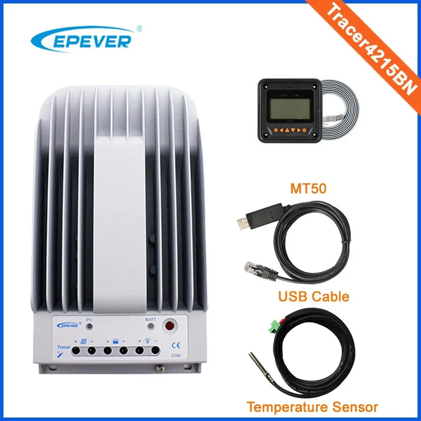 EPEVER New MPPT Solar controller 12V 24 Auto Work Open Circuit Voltage 150v Including MT50 USB Temperature Sensor cable