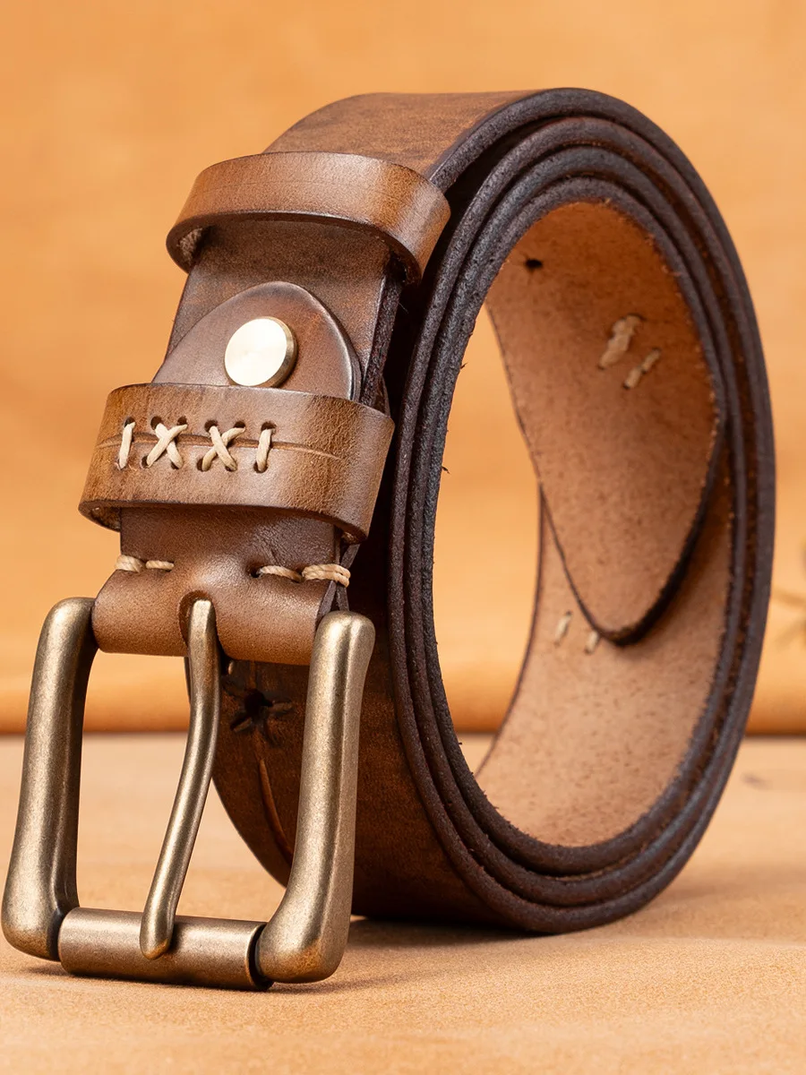 retro-men's-belt-top-layer-cowhide-pure-leather-casual-buckle-waist-belt-versatile-handmade-stitching-leather-pants-belt