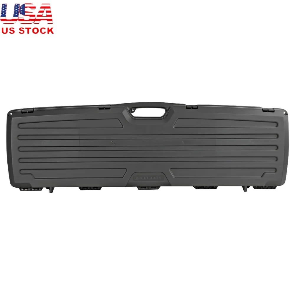 

Double Scoped Shotgun Case Gun Protector Ribbed Foam Padding Adjustable Latches Lockable Lightweight Durable Storage Solution