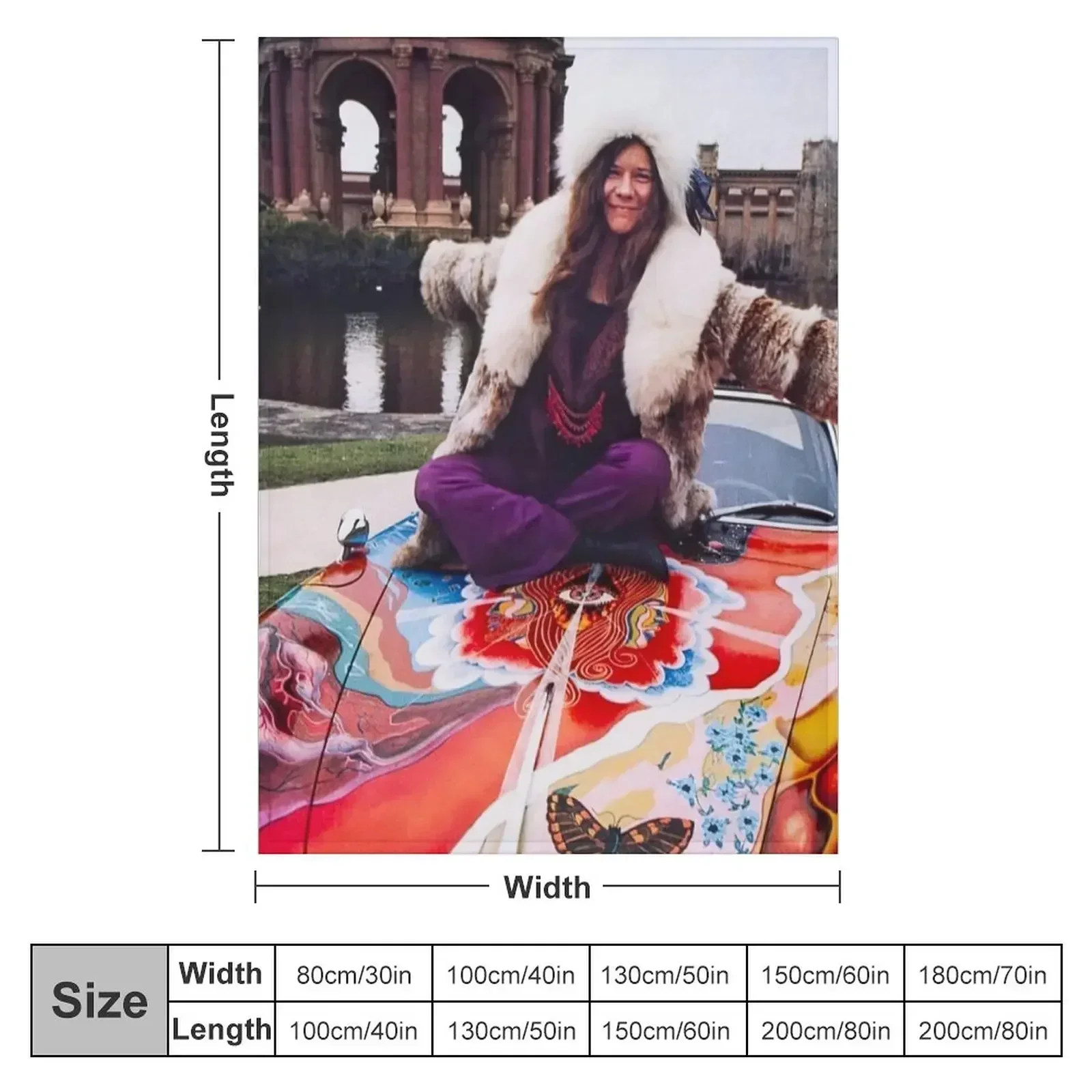 Janis Joplin Throw Blanket Decoratives Stuffeds Blankets