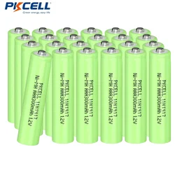 PKCELL 24PCS 1.2V 300mAh Ni-MH Batteries NIMH Rechargeable AAA Battery for Garden Solar Light Lamp