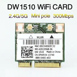 Mini PCI-E BCM94322HM8L DW1510 BCM4322 Dual Band 300M Wireless wifi Card For DELL support MAC OS/Hackintosh