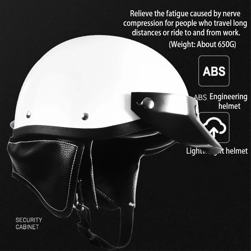 AD Retro Motorcycle Helmets for Men Vintage MOTO Half-helmet Unisex Locomotive Motorbike Certified Safety Cap Free Shipping