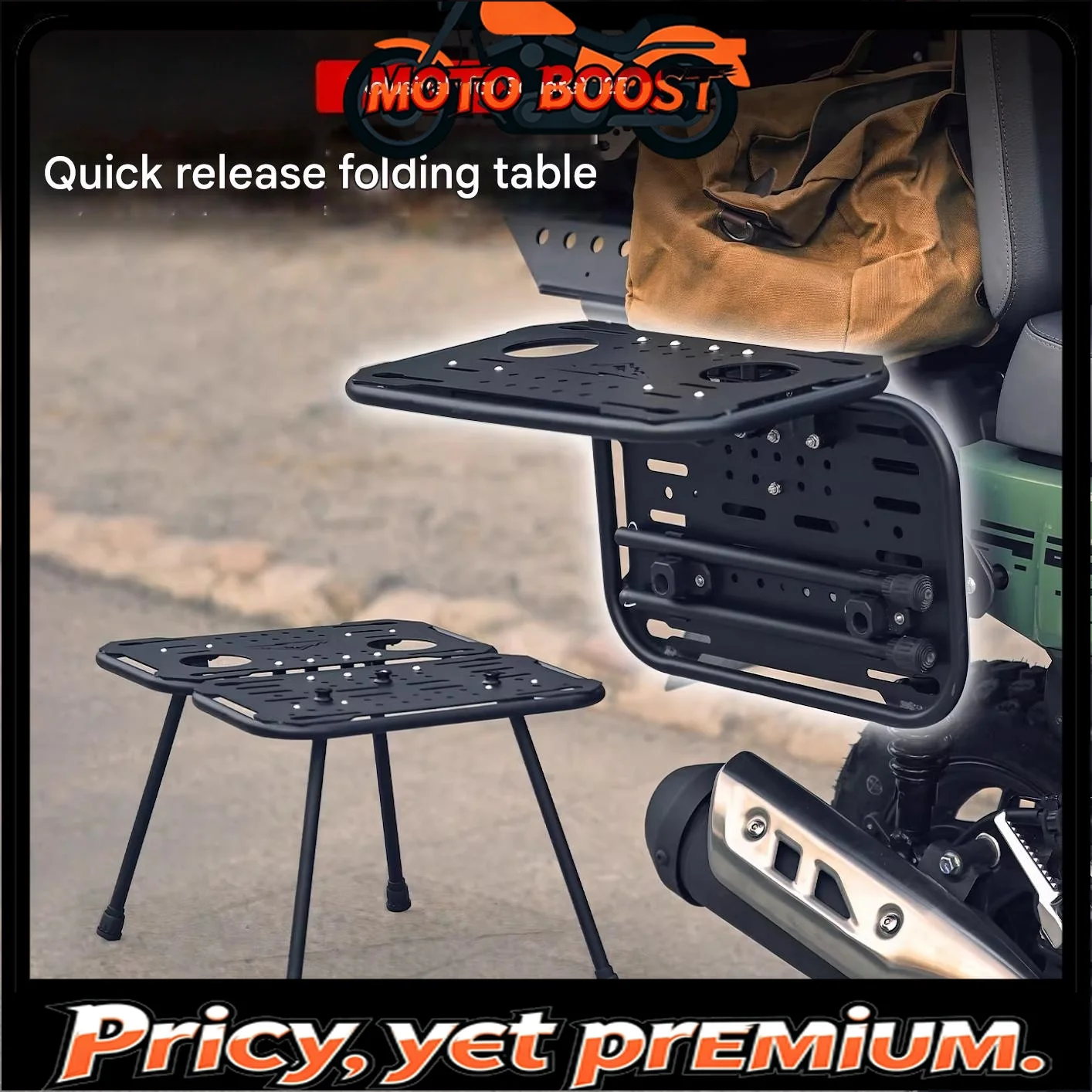 For honda SquareX125 Quick Release Rear Luggage Rack Foldable Table Side Bag Kit Motorcycle Travel Gear Accessories