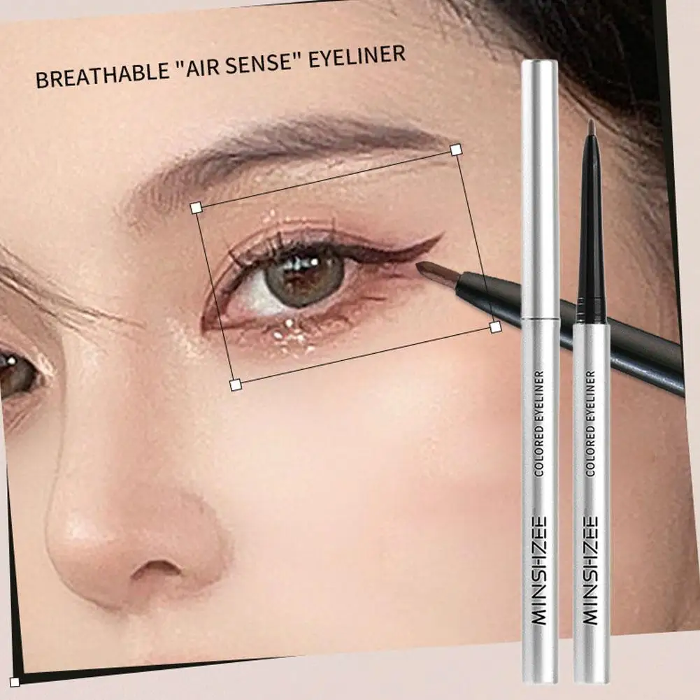 Lápiz de cejas para mujer, cepillo de cejas dos en uno, resistente al agua, sin manchas, delineador de ojos de pestañas inferiores, delineador de ojos de larga duración