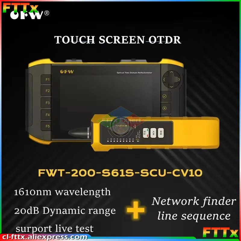 

2024 New OFW Mini OTDR 1610nm 20dB Active Live Fiber Tester Optical Reflectometer Touch Screen iOLA OPM VFL Event Map