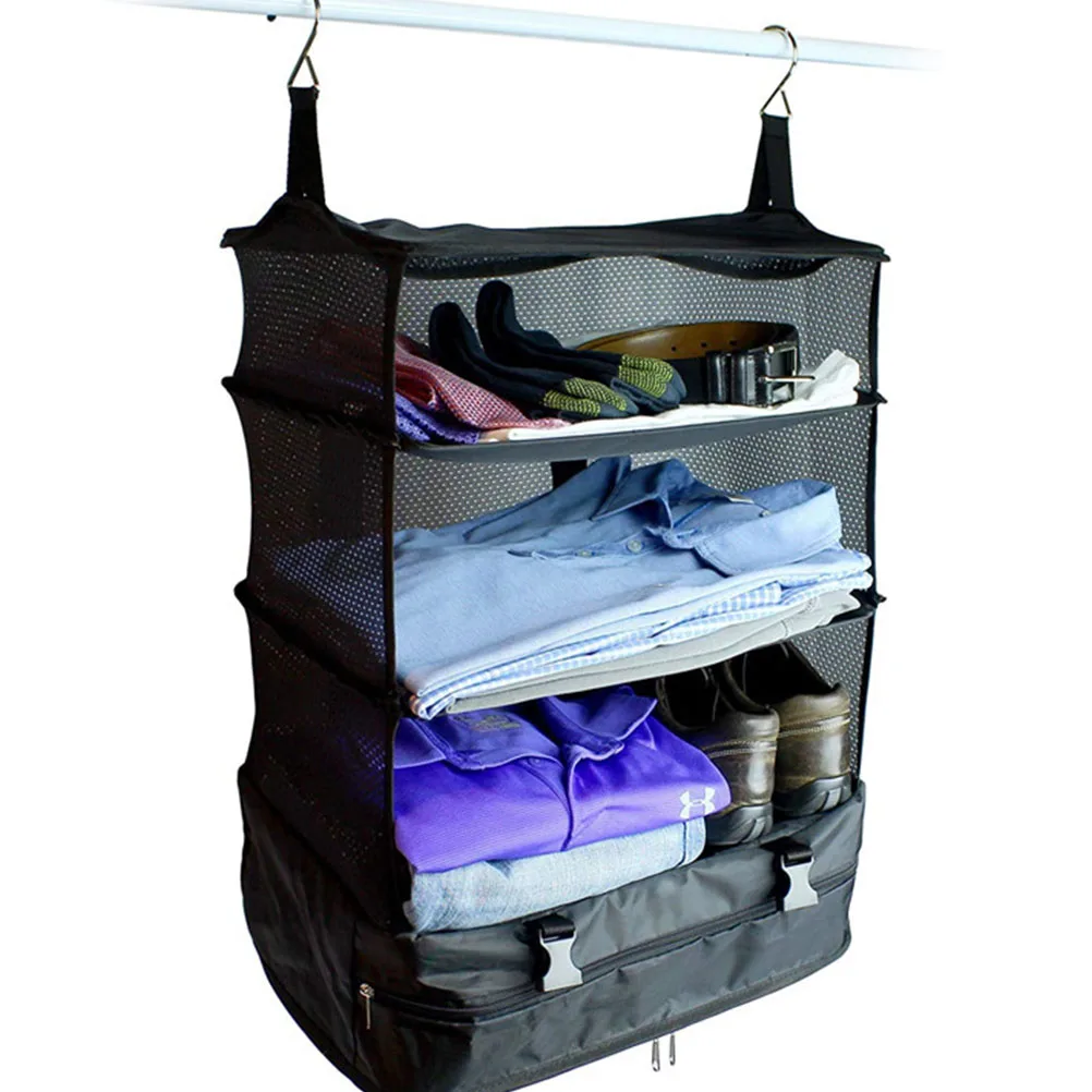 

Three Layer Storage Bag Hanging Organizer Net Cloth Bedroom Bathroom Kitchen Toy Clothes Sock Storage Bag