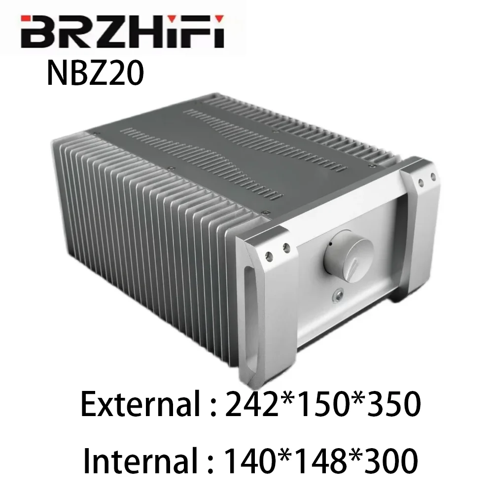 

RZHIFI NBZ20 Mono Sound Amplifier DIY with Double Heat Sink High Power Post Amplifier Board Enclosure for Audio Projects