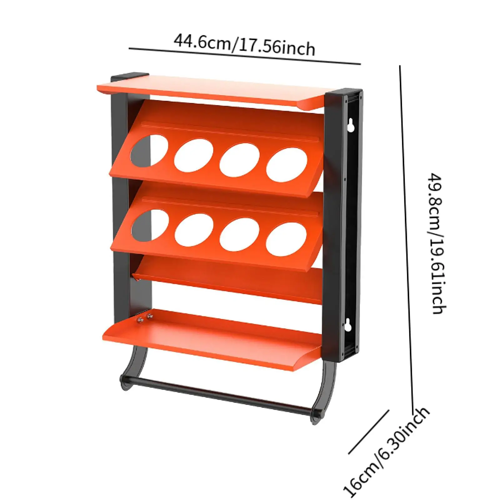 Spray Can Holder Tool Storage with 8 Hole Bottle Holder Utility Storage Rack with Paper Towel Rack for Garden Home Shop Garage