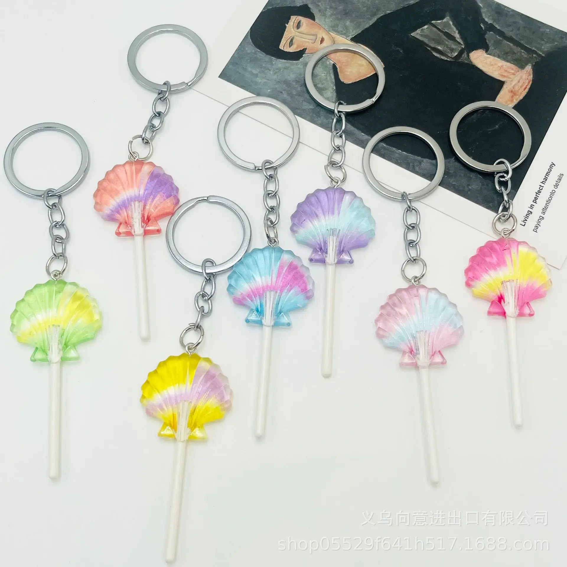 lollipop keychain Mini 3D Simulation Food Key Rings for Men Women Handbag Pendants DIY Kids Jewelry Gifts