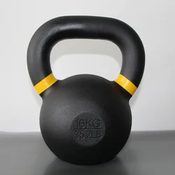 Black Cast Iron Kettle Bell Fitness Training Strength Competition 4kg -16kg Gym Yoga Practice Durable Steel