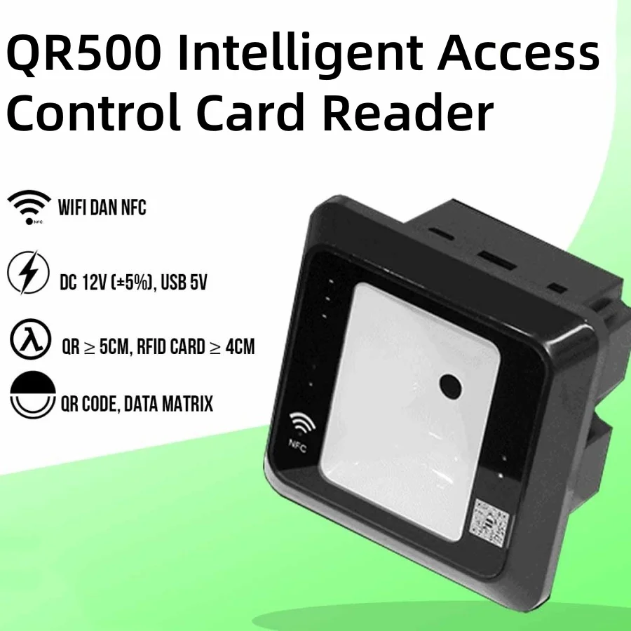 QR500 Black embedded 2D Barcode Reader Access Control System Wiegand Dynamic QR Code Reader Smart 13.56mhz NFC  IC Card Reader