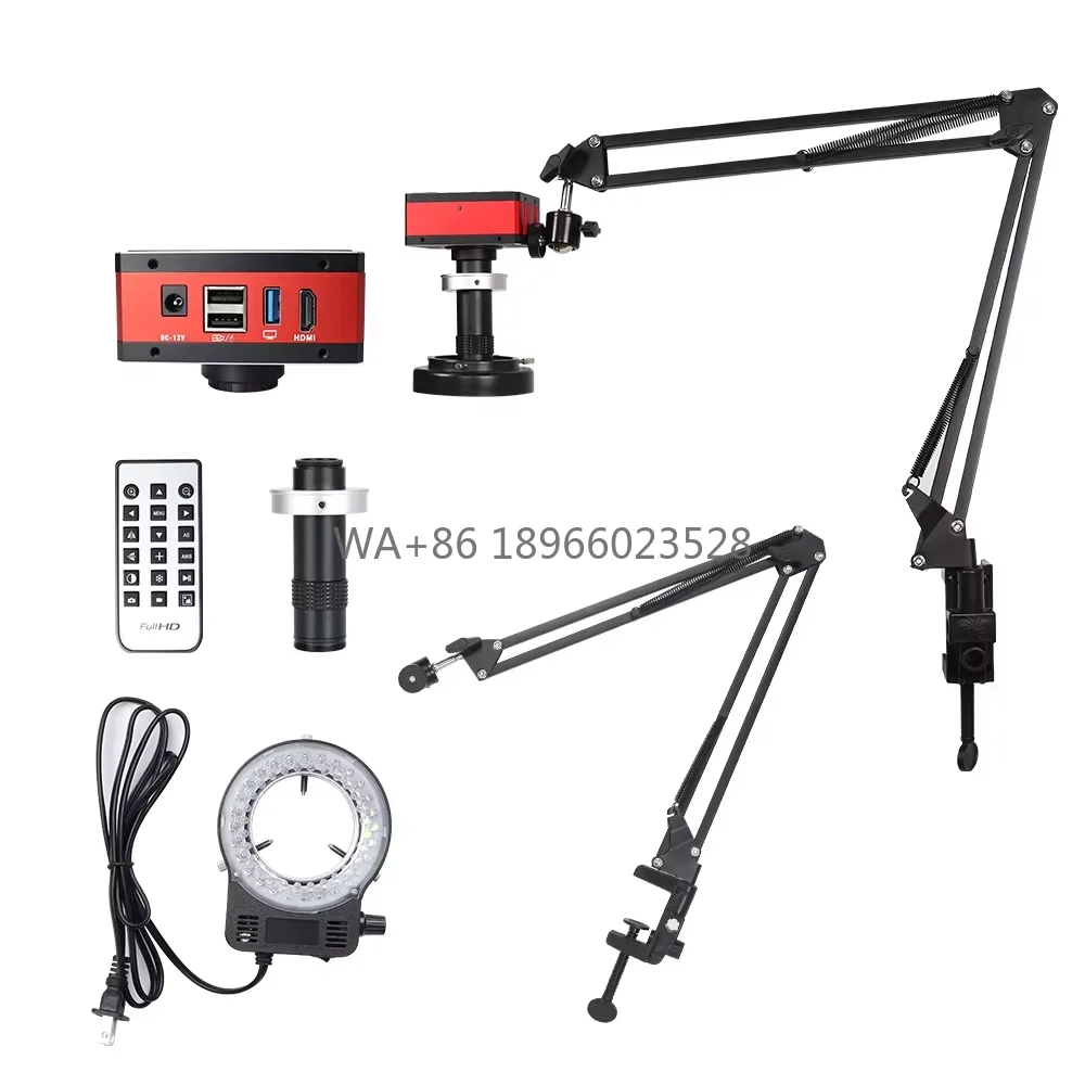 Light Flip Foldable Holder for Soldering Repair4K HD Digital Microscope with 48MP Camera LCD Display IP55 Rated 150X Lens LED